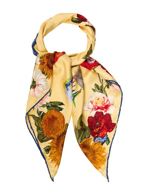 gucci floral fruit oranges scarf|authentic Gucci silk scarf.